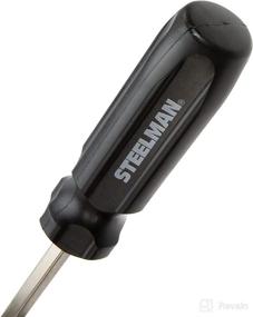 img 1 attached to 🔧 Premium Quality 3/8 x 6-Inch Slotted Screwdriver by Steelman: Long-Lasting, Enhanced with Heat-Treated Alloy Steel Blade