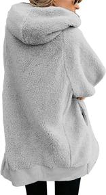 img 2 attached to ReachMe Womens Oversized Sherpa Pockets Women's Clothing via Coats, Jackets & Vests
