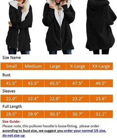 img 1 attached to ReachMe Womens Oversized Sherpa Pockets Women's Clothing via Coats, Jackets & Vests