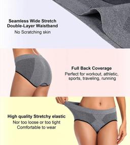 img 2 attached to Women'S Seamless Underwear Hipster Panties, Breathable Tag-Free Briefs For Sports And Wicking Comfort - 5 Pack.