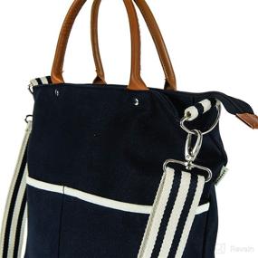 img 3 attached to 👜 15 oz. Heavy Canvas Diaper Tote with Changing Pad - Tag&amp;Crew, Multiple Pockets, Size 15 x 17.5 x 5.25 Inches