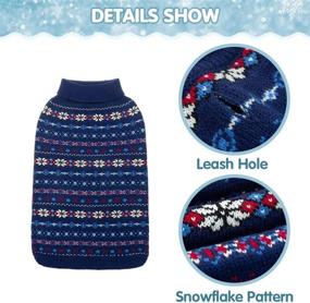 img 1 attached to ❄️ Warm Winter Essential: Classic Snowflake Dog Sweater for Cozy Cats and Dogs!