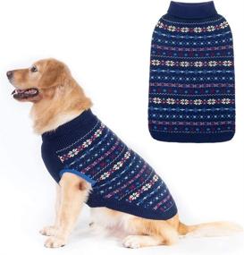 img 4 attached to ❄️ Warm Winter Essential: Classic Snowflake Dog Sweater for Cozy Cats and Dogs!