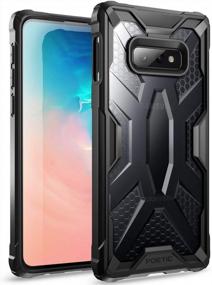 img 4 attached to Frost Clear/Black Poetic Galaxy S10E Case - Military Grade, Premium Hybrid Protective Cover, Drop Tested, Rugged & Lightweight - Affinity Series For Samsung Galaxy S10E 5.8 Inch (2019)