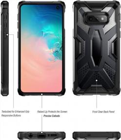 img 3 attached to Frost Clear/Black Poetic Galaxy S10E Case - Military Grade, Premium Hybrid Protective Cover, Drop Tested, Rugged & Lightweight - Affinity Series For Samsung Galaxy S10E 5.8 Inch (2019)