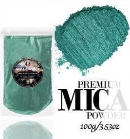 img 3 attached to 100G / 3.5Oz Malachite Green Mica Powder For Epoxy Resin, Techarooz 2 Tone Resin Dye Color Pigment For Lip Gloss, Nails, Slime Bath Bombs Soap Making & Polymer Clay