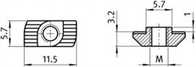 img 1 attached to 50-Pack FullerKreg Hammer Head M4 T-Nuts For 8Mm Slot Aluminum Profile