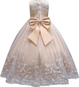 img 4 attached to Wedding Bridesmaid Princess Communion Birthday Girls' Clothing ~ Dresses