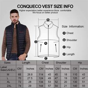 img 2 attached to Lightweight And Waterproof Heated Vest For Men By CONQUECO - Ideal For Outdoors And Outerwear