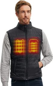 img 4 attached to Lightweight And Waterproof Heated Vest For Men By CONQUECO - Ideal For Outdoors And Outerwear