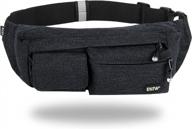 men's/women's eotw fanny pack waist bag with 4 pockets for running, hiking, travelling, walking - lightweight crossbody chest bag to easily carry any phone logo