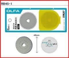 img 2 attached to 🔪 High-Quality 45mm OLFA Ergonomic Rotary Cutter & 45mm Rotary Blade Refill, 1-Pack Value Set - Manufactured in Japan with Unmatched Sharpness