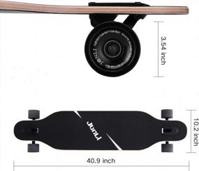 img 1 attached to Скейтборд Freeride Longboard Junli 41 Inch - полный круизер для скоростного спуска, карвинга, фристайла и круиза