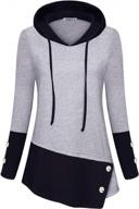 stay stylish and comfortable with moqivgi womens colorblock pullover hoodies логотип