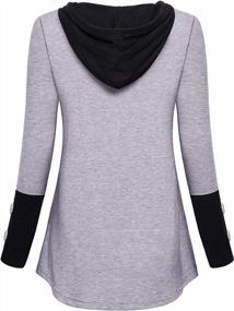 img 3 attached to Stay Stylish And Comfortable With MOQIVGI Womens Colorblock Pullover Hoodies