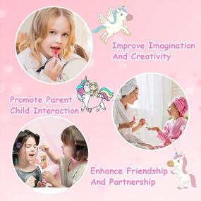 img 2 attached to Unicorn Kids Makeup Kit - 53-Piece Set Of Washable And Real Cosmetic Play Makeup For Girls - Perfect Gift For Christmas, Birthdays, And Parties By Bloranda