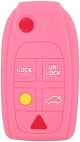 img 3 attached to 🔒 Premium SEGADEN Pink Silicone Cover Protector Case for VOLVO 5 Button Flip Remote Key Fob CV4781 - Enhanced Style and Protection!