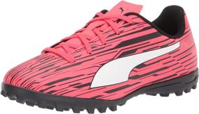 img 4 attached to PUMA RAPIDO Soccer White Castlerock Unisex Girls' Shoes ~ Athletic