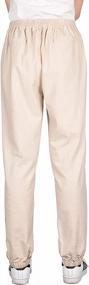 img 1 attached to Удобные и стильные: брюки-джоггеры ThCreasa'S из хлопка и льна с карманами для женщин
