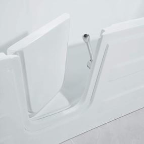 img 2 attached to Mecor Walk-In Whirlpool Bathtub , Rectangular Soaking Bathtub，Left Intward Opening Door And Left Drain, 61'' X 30'' X 24'' , White