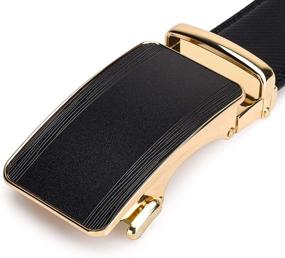 img 3 attached to Leather Ratchet Dress Automatic Buckle Men's Accessories best - Belts