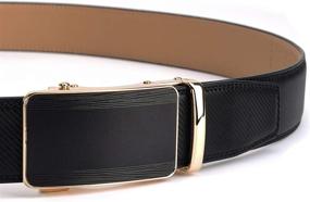 img 2 attached to Leather Ratchet Dress Automatic Buckle Men's Accessories best - Belts