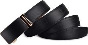 img 1 attached to Leather Ratchet Dress Automatic Buckle Men's Accessories best - Belts