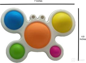 img 1 attached to Enhance Fine Motor Skills with the Baby Toy Fidget Butterfly Popper - Perfect Travel Toy for Babies and Toddlers in Vibrant Colors!