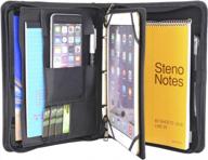 кожаный портфель в деревенском стиле junior legal / a5 binder с держателем для планшета — icarryalls black (держатель для планшета в комплекте) — размеры 8,5x8,5x10,8 дюймов (nm014-tablet-black) логотип