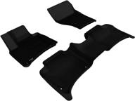🔲 custom fit kagu rubber all-weather floor mat set for porsche cayenne - 3d maxpider-l1po01001509 (black) logo