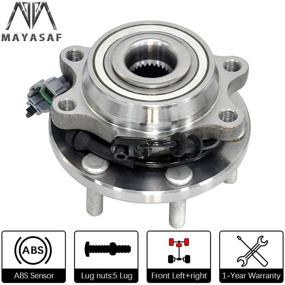 img 2 attached to 🔧 MAYASAF 515065 [4WD/AWD Only, 6 Lugs, 2 Pack] Front Wheel Hub Bearing Assembly with ABS for Nissan Frontier/Xterra 2005-2015, Pathfinder 2005-2012, and Equator 2009-2012 (4x4 Only, Set of 2)