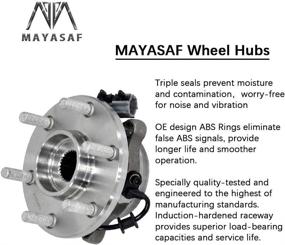 img 1 attached to 🔧 MAYASAF 515065 [4WD/AWD Only, 6 Lugs, 2 Pack] Front Wheel Hub Bearing Assembly with ABS for Nissan Frontier/Xterra 2005-2015, Pathfinder 2005-2012, and Equator 2009-2012 (4x4 Only, Set of 2)