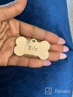 img 1 attached to Valyria Stainless Steel Custom Engraved Rose Gold Bone Pet ID Tags For Large Dogs 29Mmx50Mm(1 1/8" X 1") review by Craig Sethuraman