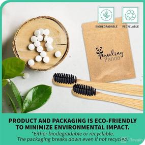 img 2 attached to 🐼 Travel-Friendly Biodegradable Toothbrushes for Eco-Conscious Oral Care with Traveling Panda