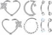 stylish anicina eyebrow rings for your piercing needs - 16g curved barbell in stainless steel for daith, rook, and eyebrow - available in 8mm and 10mm lengths logo