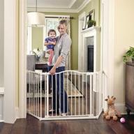 🚧 toddleroo by north states: 72” deluxe décor gate - ultimate safety solution for extra wide spaces, easy one-hand operation, hardware mount, fits 38.3-72” wide, 30" tall (warm white) логотип