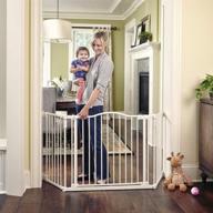 🚧 toddleroo by north states: 72” deluxe décor gate - ultimate safety solution for extra wide spaces, easy one-hand operation, hardware mount, fits 38.3-72” wide, 30" tall (warm white) logo