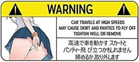 img 2 attached to 🚗 EARLFAMILY 5.1'' Funny Car Sticker - Panties Warning Peek Slap Decal Anime Vinyl JDM Window Wall Stickers - DIY Scratch-Proof Decor