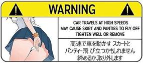 img 3 attached to 🚗 EARLFAMILY 5.1'' Funny Car Sticker - Panties Warning Peek Slap Decal Anime Vinyl JDM Window Wall Stickers - DIY Scratch-Proof Decor