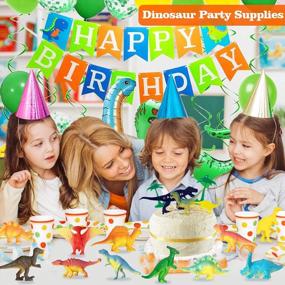 img 3 attached to 78-Piece Mini Dinosaur Toy Set For Kids - Ideal As Dino Birthday Party Favors Or Cupcake Toppers!