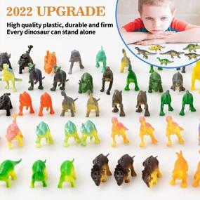 img 1 attached to 78-Piece Mini Dinosaur Toy Set For Kids - Ideal As Dino Birthday Party Favors Or Cupcake Toppers!