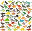 78-piece mini dinosaur toy set for kids - ideal as dino birthday party favors or cupcake toppers! logo
