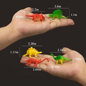 img 2 attached to 78-Piece Mini Dinosaur Toy Set For Kids - Ideal As Dino Birthday Party Favors Or Cupcake Toppers!