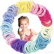 💇 200pcs hair ties bundle: adorable elastic hair bands for kids & toddlers! logo