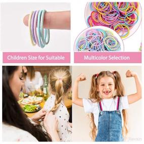 img 1 attached to 💇 200pcs Hair Ties Bundle: Adorable Elastic Hair Bands for Kids & Toddlers!