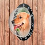 👀 pupteck pet fence window: clear acrylic dome view for dogs and cats - large size, dog bubble window, cat dome, safe pet peek window - 12.4 inches logo