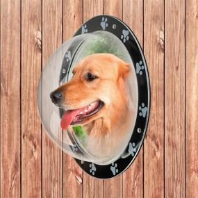 img 4 attached to 👀 PUPTECK Pet Fence Window: Clear Acrylic Dome View for Dogs and Cats - Large Size, Dog Bubble Window, Cat Dome, Safe Pet Peek Window - 12.4 Inches