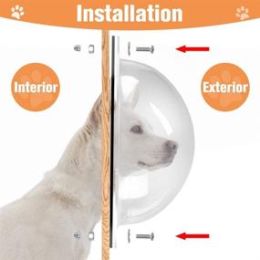 img 1 attached to 👀 PUPTECK Pet Fence Window: Clear Acrylic Dome View for Dogs and Cats - Large Size, Dog Bubble Window, Cat Dome, Safe Pet Peek Window - 12.4 Inches