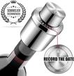 ginihome stainless steel vacuum wine bottle stopper with time scale record, inner rubber sealer pump cup for beverage preservation logo