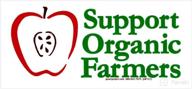 наклейка support organic farmers farming логотип